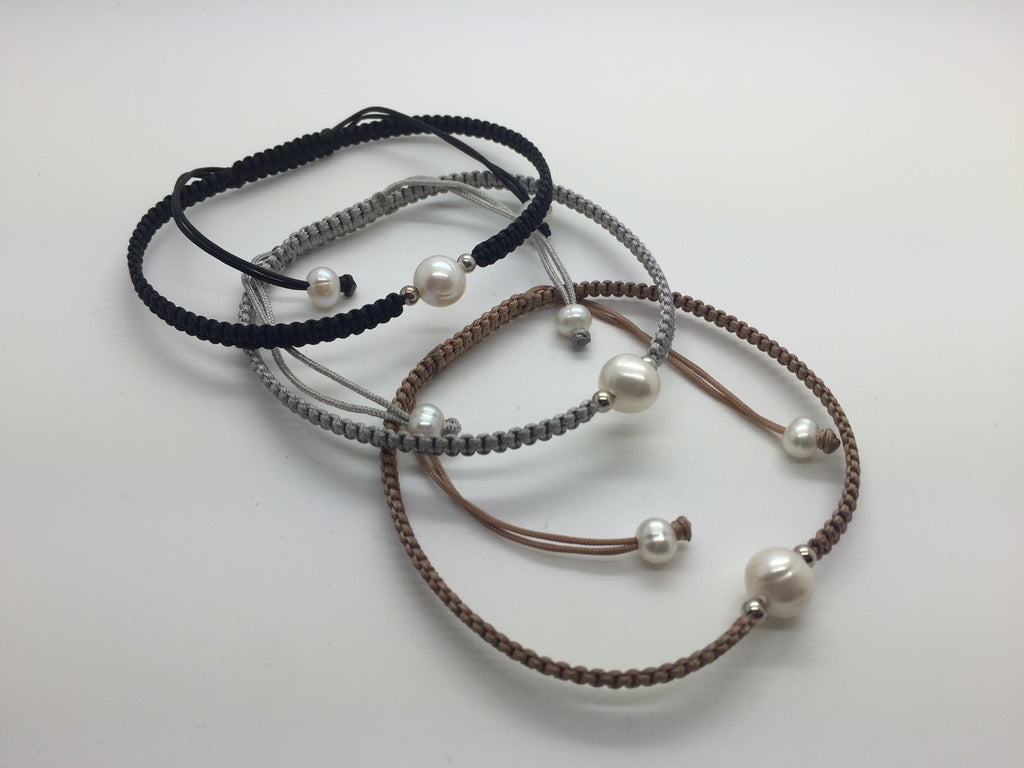 Pearl Macrame Anklet