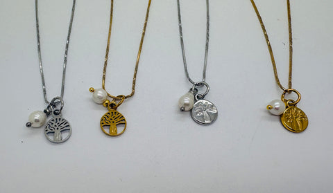 Boab Pearl Charm Pendant Steel