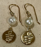 Staircase to the Moon Pearl Dangle Earrings