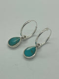 Teardrop  Sleepers -  Pearl Shell  / Paua / Turquoise