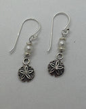 Sand Dollar Pearl Huggies / Earrings