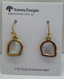 Pinctada Maxima Stainless Steel Shell Earrings