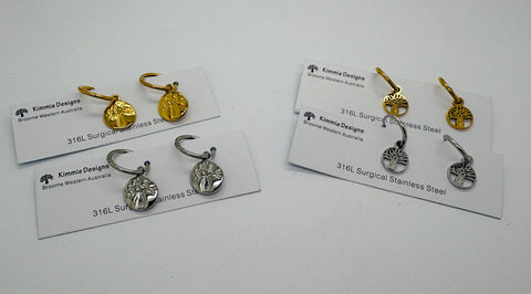 Boab Tree Huggie Earring Stainless Steel