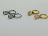 Teardrop MOP Stainless Steel Huggies