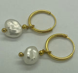 Freshwater Pearl Sleeper Earrings