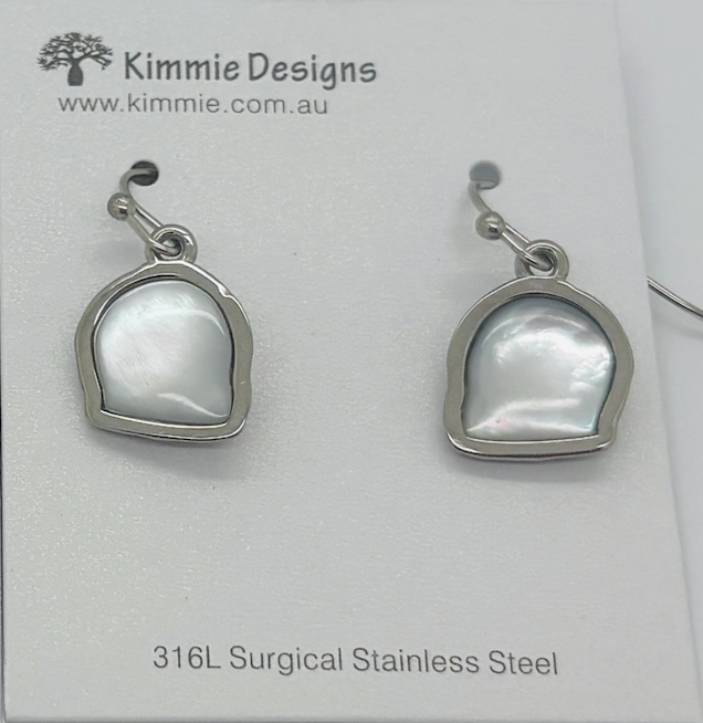 Pinctada Maxima Stainless Steel Shell Earrings
