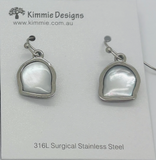 Pinctada Maxima Stainless Steel Shell Earrings
