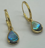 Teardrop  Sleepers -  Pearl Shell  / Paua / Turquoise