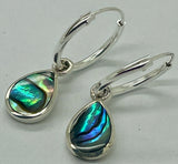 Teardrop  Sleepers -  Pearl Shell  / Paua / Turquoise