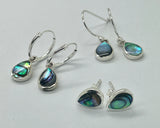 Teardrop  Sleepers -  Pearl Shell  / Paua / Turquoise