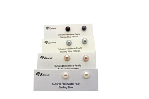 Freshwater Pearl Studs 7mm - 8mm