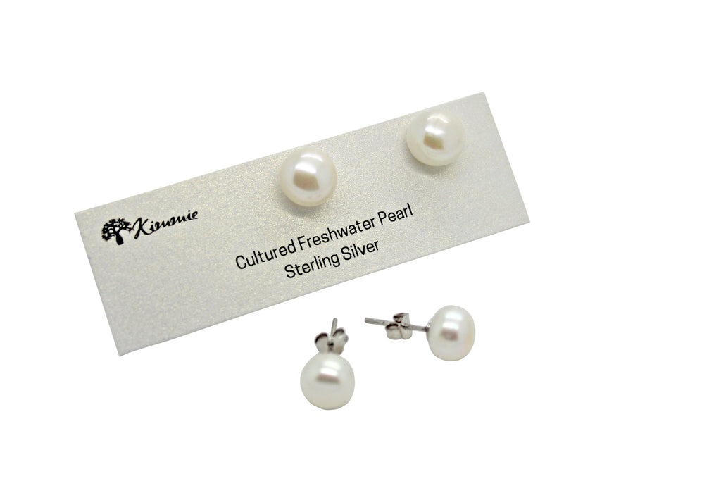 Freshwater Pearl Studs 9mm - 10mm