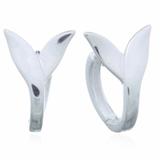 Whale Tail  Huggie Earrings