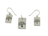 Boab Tree Etched Silver Tag Pendant