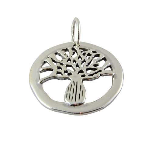Boab Tree Silver Round Pendant