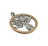 Steel Boab Tree Pendant  - Two Tone Silver / Rose Gold