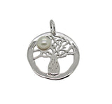 Boab Tree Silver Pearl Pendant