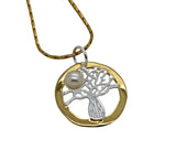 Boab Tree Silver Pearl 2 tone Gold / Silver Pendant