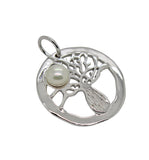 Boab Tree Silver Pearl Pendant