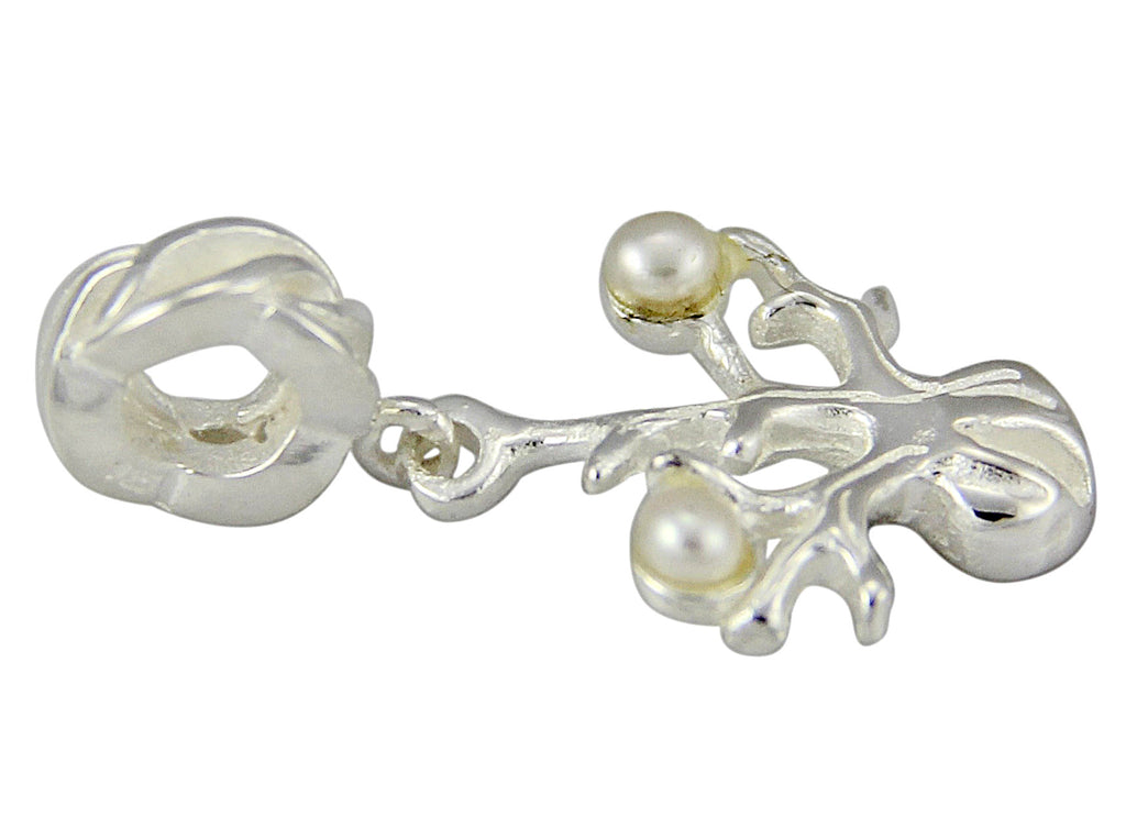 Boab Charm Silver & FW Pearls - to fit Pandora