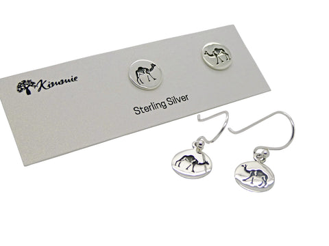 Camel Studs or Earrings Etched
