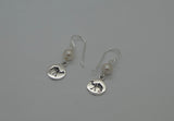 Camel Pearl Earrings Etched