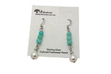 Earrings, Freshwater Pearl / Amazonite Stone
