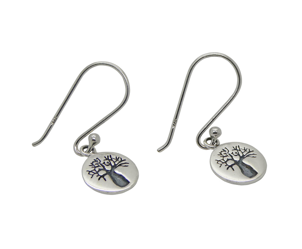 Small Oxidised Boab Tree Earrings | Unique Nature-inspired Jewelry