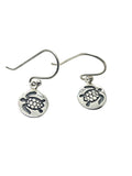 Turtle Studs or Earrings Etched