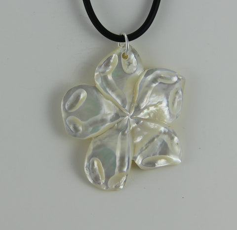Pearl Shell Frangipani Flower Pendant