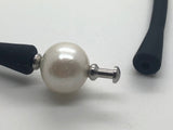 Freshwater Clip in Pearl silicone Bracelet