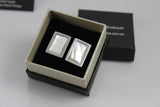 Cuff Links Rectangle - Pearl Shell Inlay