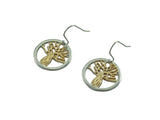 Boab Tree Earrings- Round Steel / Rose Gold / Gold