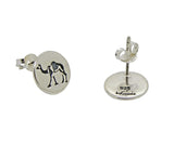Camel Studs or Earrings Etched